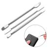 Axtella Set of 3 Metal Openers for Mobile Phone and Gadget Repairing Supporting Tools With 3 Plastic Spudger for Mobile Screen Removal and Set of 3 ESD Non Magnetic Tweezers- Straight, Flat & Curved view 4