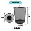 Novelty Store Dustbins, Recycling Metal Mesh Wastebasket Dustbins for Office/Home (Set of 1, Medium) view 2