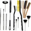 DIY Crafts 15x, Multi, Brushes Different Shapes Ergonomic Wood,Nylon,Metal Handles Organizing Cleaning Maintainance for Drill Machines Engines Floor Corners Jets Car Automot(15x, Multi) view 1