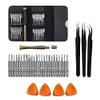 Wroughton 25 in 1 Precision Screwdriver Set Multi Pocket Repair Tool Kit with Black Leather Bag for Mobiles|Laptops|Electronics With 4 Mobile Opener and Set of 3 ESD Non Magnetic Tweezers- Straight, Flat & Curved view 1