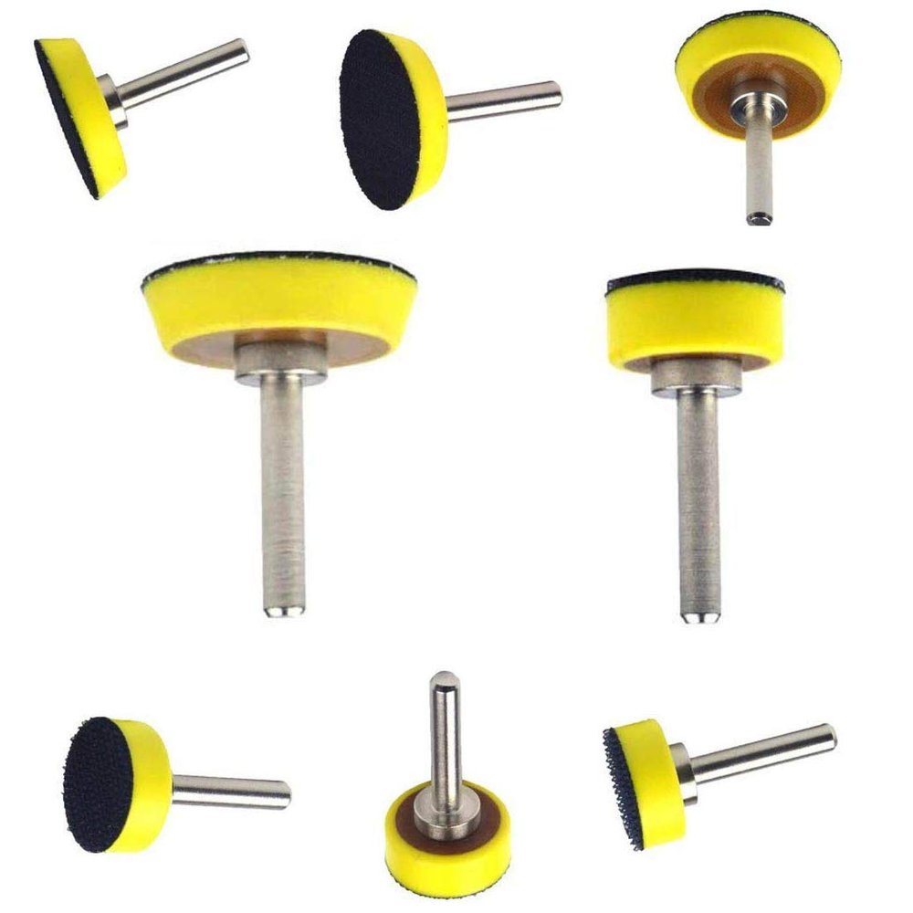 DIY Crafts PSA, 1 Inch 6MM Shank" : 1 x 1 inch 6mm Hook & Loop Sanding Pad Mounted Shank Back-Up Sanding Pads for Abrasive Sandpaper Sanding Discs (Pack Of 1 Pc, 6MM(PSA)