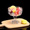 PrimeWorld Diamond Footed 300 ml Ice Cream Bowl Premium Crystal Clear Dessert Bowl Fruit and Pudding Sundae for Home Kitchen etc (1, 1 Pcs Clear) view 1