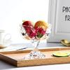 PrimeWorld Diamond Footed 300 ml Ice Cream Bowl Premium Crystal Clear Dessert Bowl Fruit and Pudding Sundae for Home Kitchen etc (1, 1 Pcs Clear) view 3