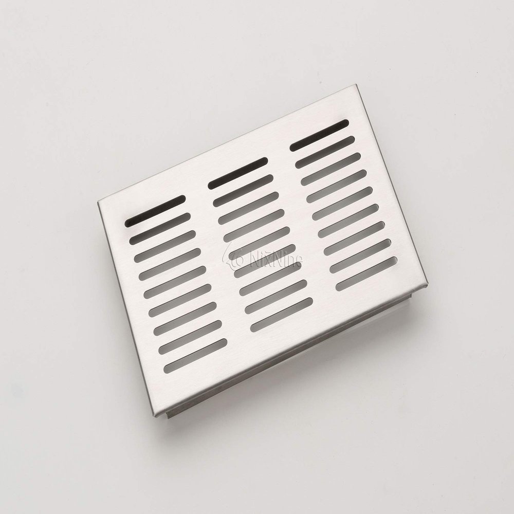 Nixnine Stainless Steel Kitchen Jali & Ventilation Jali (Chrome, 100mm X 150mm X 1.5mm) Pack of 1, (4x6 Inch)