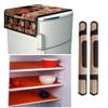 Radeet New Designed Fridge Cover Combo Pack (1pcs Refrigerator Cover + 3pcs Fridge mats + 2pcs Fridge Door Handle Cover) SN9, Multicolor view 1
