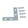 DIY Crafts Pack of 12 Pcs, Silver + Screw, Flat Metal Corner Braces 2.5 Joining Fixing Angle Plate Shelf Brackets & Supports F(Pack of 12 Pcs, Silver + Screw) view 3