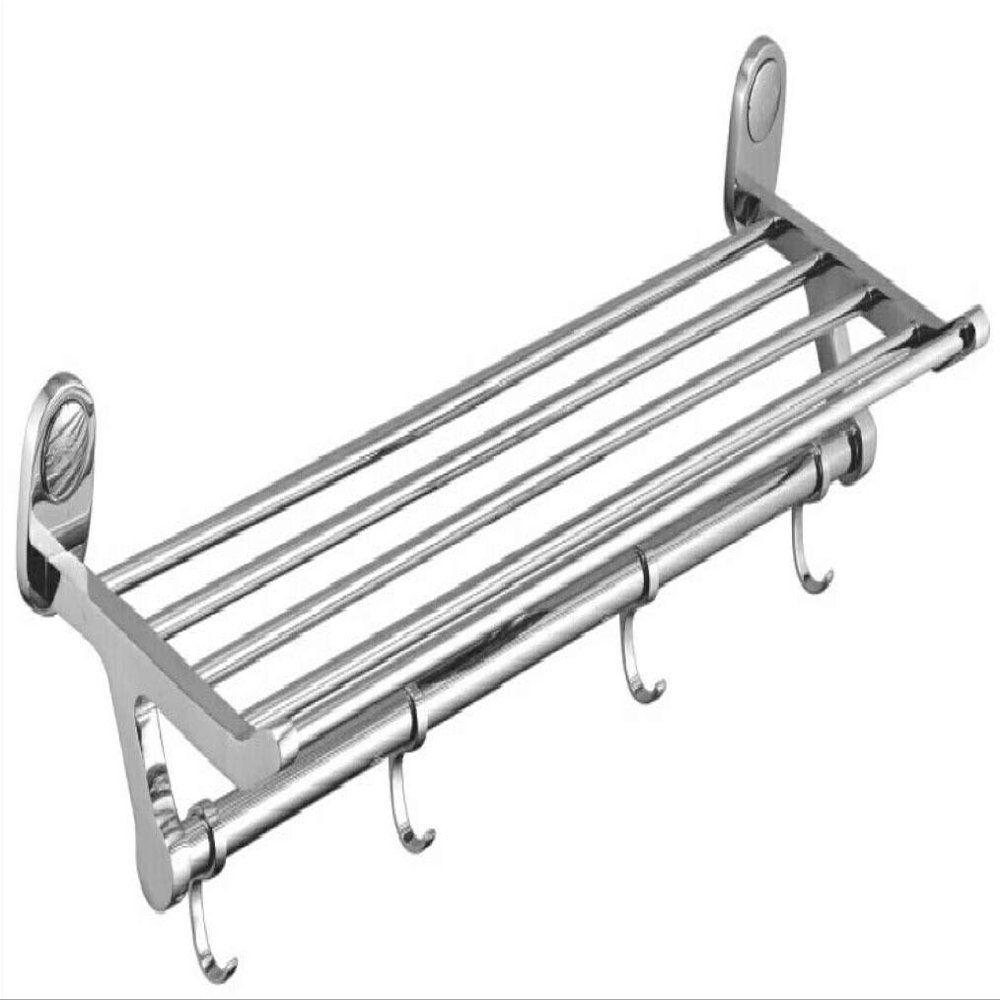 deeplax redlay Stainless steels Towel Rack Set/Shelves/Adhesive/Holder/Hanger/Stand/bar/Robe/Rail/Rod for bathrooms 18 inches (1.5 feet) Set of 1
