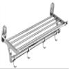deeplax redlay Stainless steels Towel Rack Set/Shelves/Adhesive/Holder/Hanger/Stand/bar/Robe/Rail/Rod for bathrooms 18 inches (1.5 feet) Set of 1 view 1