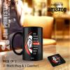 Morons Money Heist Merchandise Black Color Coffee Mug with Coaster for Friends | Netflix Series Mugs | 330 ml, Pack of 2 [ 1 Mug & 1 Coaster] view 3