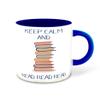 WHATS YOUR KICK - Books Reading Inspired Designer Printed Dark Blue Ceramic Coffee |Tea | Milk Mug Combo with Coaster (Gift | Books | Motivational Quotes | Hobby (Combo 17) view 2