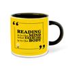 WHATS YOUR KICK - Books Reading Inspired Designer Printed Black Ceramic Coffee |Tea | Milk Mug Combo with Coaster (Gift | Books | Motivational Quotes | Hobby (Combo 5) view 2