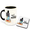 WHATS YOUR KICK - Books Reading Inspired Designer Printed Black Ceramic Coffee |Tea | Milk Mug Combo with Coaster (Gift | Books | Motivational Quotes | Hobby (Combo 8) view 1