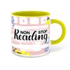WHATS YOUR KICK - Books Reading Inspired Designer Printed Yellow Ceramic Coffee |Tea | Milk Mug Combo with Coaster (Gift | Books | Motivational Quotes | Hobby (Combo 6) view 2