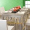 DASVILLA 4-6 Seater Rectangular Transparent Dining Table Cover (Gold, 54X78 Inches,Polyvinyl Chloride, Pack of 1) view 1