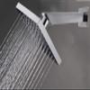Aquieen SS Rain Overhead Shower 100 mm with 9" SS square shower arm & Wall Flange (Silver view 1
