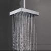Aquieen SS Rain Overhead Shower 100 mm with 9" SS square shower arm & Wall Flange (Silver view 2