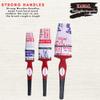 KAMAL Flat CHAPTA(WASH) Synthetic Premium RED and Black Handle Brush Set of 3(25mm, 38mm, 50mm) view 4