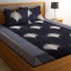 HIYANSHI HOME FURNISHING Microfiber 120 TC Double Bedsheet with 2 Pillow Covers, Colour Grey (King-01) (Multicolour) view 1