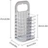 Toriox Magic Sticker Plastic Multipurpose Hanging Laundry Basket for Washing Machine Kids Dirty Clothes Storage Bathroom Bedroom Laundry Basket Toiletry Organization Washing Bin Home Essential view 2