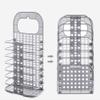 Toriox Magic Sticker Plastic Multipurpose Hanging Laundry Basket for Washing Machine Kids Dirty Clothes Storage Bathroom Bedroom Laundry Basket Toiletry Organization Washing Bin Home Essential view 3