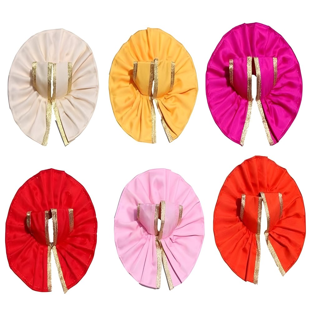 Geetanjali Handmade Fabric Laddu Gopal Plain Dress (Pack of 6) Size : 3