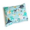 Silverlinen 100% Cotton Snooze & Roar Dinosaur Single Pillow Cover with Piping for Kids Room for Boys and Girls (Pillow NOT Included) - Blue (Size: 18 x 27 Inches) view 1
