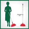 HIC HAMARA INDIA CLEAN Plastic Floor/Ceiling Brush with Long and Soft bristles to Collect Minute dust Particle, Remove jala/Cobwebs with Extendable Rod to Adjust to Your Height,Multicolour, Pack of 1. view 3