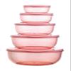 G-KARUNA Jar Plastic Store Fresh Airtight with Lid Covered Round Packing Kitchen Storage Containers Set (290 ml, 580 ml, 1000 ml, 1700 ml, 2700 ml) (1 Set - 5pcs) (Multi-Color) view 1