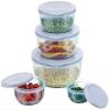 G-KARUNA Jar Plastic Store Fresh Airtight with Lid Covered Round Packing Kitchen Storage Containers Set (290 ml, 580 ml, 1000 ml, 1700 ml, 2700 ml) (1 Set - 5pcs) (Multi-Color) view 4