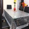 MONKDECOR PVC 3D Bubble Transparent 6-8 Seater Dining Table Cover with Silver Border(LxB - 60X90 Inches). view 2