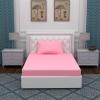 OPTRA Flat Striped Single bedsheet 300 TC with 1 Pillow Cover Size (60"x90") Pink view 2