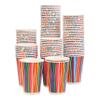 PARICOTT 300ml  100 Cups | Multi Stripe Printed Paper Cups | Disposable Use & Throw Glasses for Tea, Coffee, Juice, Water, Wine, Cocktail, Party, Travel, Wedding, Events  Eco-Friendly view 1