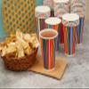 PARICOTT 300ml  100 Cups | Multi Stripe Printed Paper Cups | Disposable Use & Throw Glasses for Tea, Coffee, Juice, Water, Wine, Cocktail, Party, Travel, Wedding, Events  Eco-Friendly view 2