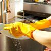 RBGIIT Seebuy Premium Reusable Latex Silicone Safety Gloves for Washing, Cleaning, Kitchen, Garden and Sanitation (Colors Yellow Blue May Vary, 5 Pair) (YW 03) view 2