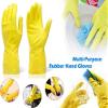 RBGIIT Seebuy Premium Reusable Latex Silicone Safety Gloves for Washing, Cleaning, Kitchen, Garden and Sanitation (Colors Yellow Blue May Vary, 5 Pair) (YW 03) view 3