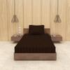 BEVI - Home Premium Self Striped Single Bedsheet with 1 Pillow Cover 300 TC Ultra-Soft 300 TC Microfiber Bed Sheet| Size (60" x 90") Brown view 2