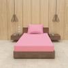 BEVI - Home Premium Self Striped Single Bedsheet with 1 Pillow Cover 300 TC Ultra-Soft 300 TC Microfiber Bed Sheet| Size (60" x 90") Pink view 2