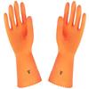 TARGET HYGIENE Yellow Reusable Rubber Cleaning Gloves Set | Long Sleeves,Extra Thickness |Hand Gloves for Washing, Cleaning,Long Sleeves Kitchen, Gardening, Household,Dish washing, Working, Painting, Gardening, Pet Care-10 Pair (Orange - Extra Large) view 1