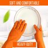 TARGET HYGIENE Yellow Reusable Rubber Cleaning Gloves Set | Long Sleeves,Extra Thickness |Hand Gloves for Washing, Cleaning,Long Sleeves Kitchen, Gardening, Household,Dish washing, Working, Painting, Gardening, Pet Care-10 Pair (Orange - Extra Large) view 4