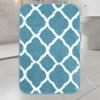 Saral Home Tangier Soft Microfiber Durable & Washable Multipurpose Bedside Runner for Home/Kitchen/Living Area/Lobby/Office Entrance with Anti Skid Backing (Turq, 40x60 cm-1pc) view 1