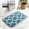 Saral Home Tangier Soft Microfiber Durable & Washable Multipurpose Bedside Runner for Home/Kitchen/Living Area/Lobby/Office Entrance with Anti Skid Backing (Turq, 40x60 cm-1pc) view 2