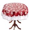 Stylista 4 Seater Oval Dining Table Cover WxL 54x78 inches with White Border lace view 1