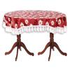 Stylista 4 Seater Oval Dining Table Cover WxL 54x78 inches with White Border lace view 4