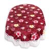 Stylista Plastic Floral Pattern Red 4 Seater Oval Dining Table Cover with White Border Lace (Multicolour, 54x78 inches, Pack of 1) view 1