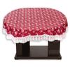 Stylista Oval Dining Table Cover 4 Seater WxL 54x78 inches Floral Pattern Magenta with White Border lace view 3