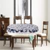 Stylista Oval Dining Table Cover 4 Seater WxL 54x78 inches with White Border lace view 2