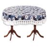 Stylista Oval Dining Table Cover 4 Seater WxL 54x78 inches with White Border lace view 4