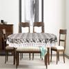 Stylista Plastic Trellis Pattern Grey 4 Seater Oval Dining Table Cover with White Border Lace (Multicolour, 54x78 inches, Pack of 1) view 2