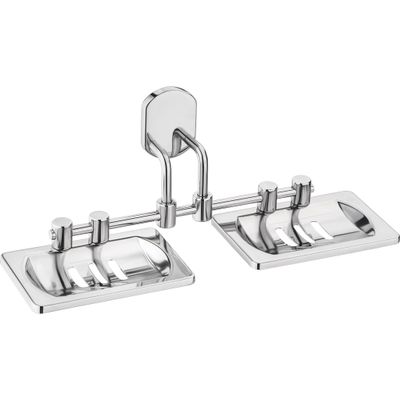 ZANORD Bathroom Hardware Accessories,Heavy Duty Stainless Steel - AISI 304,Chrome Polished Finish (Thor, Double Soap Dish)
