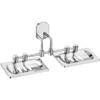 ZANORD Bathroom Hardware Accessories,Heavy Duty Stainless Steel - AISI 304,Chrome Polished Finish (Thor, Double Soap Dish) view 1